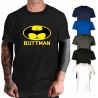 Maglietta Buttman super eroe Batman. Simpatica e divertente. Colore nero.