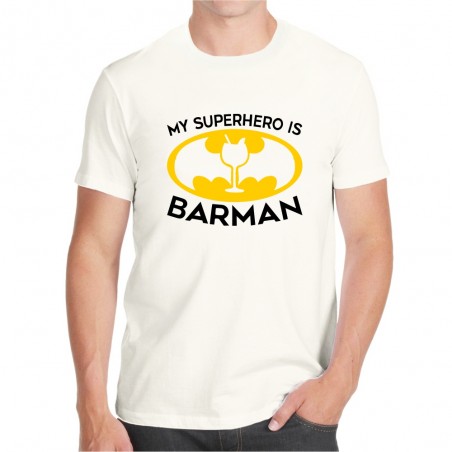 T-shirt barman superhero - Il mio barista è un super eroe