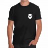 T-shirt nera alien space nasa fashion ufo marte mr moon luna alieni techno gabber disco area 51 uomo