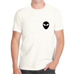 T-shirt bianca alien space...