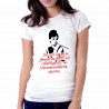 T-shirt scritta audrey colazione da tiffany maglia frase film commedia sentimentale donna