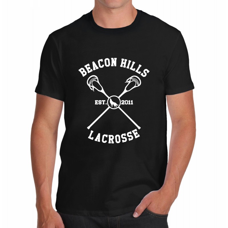 T-shirt nera beacon hill film teen wolf maglia telefilm mccall 11 uomo